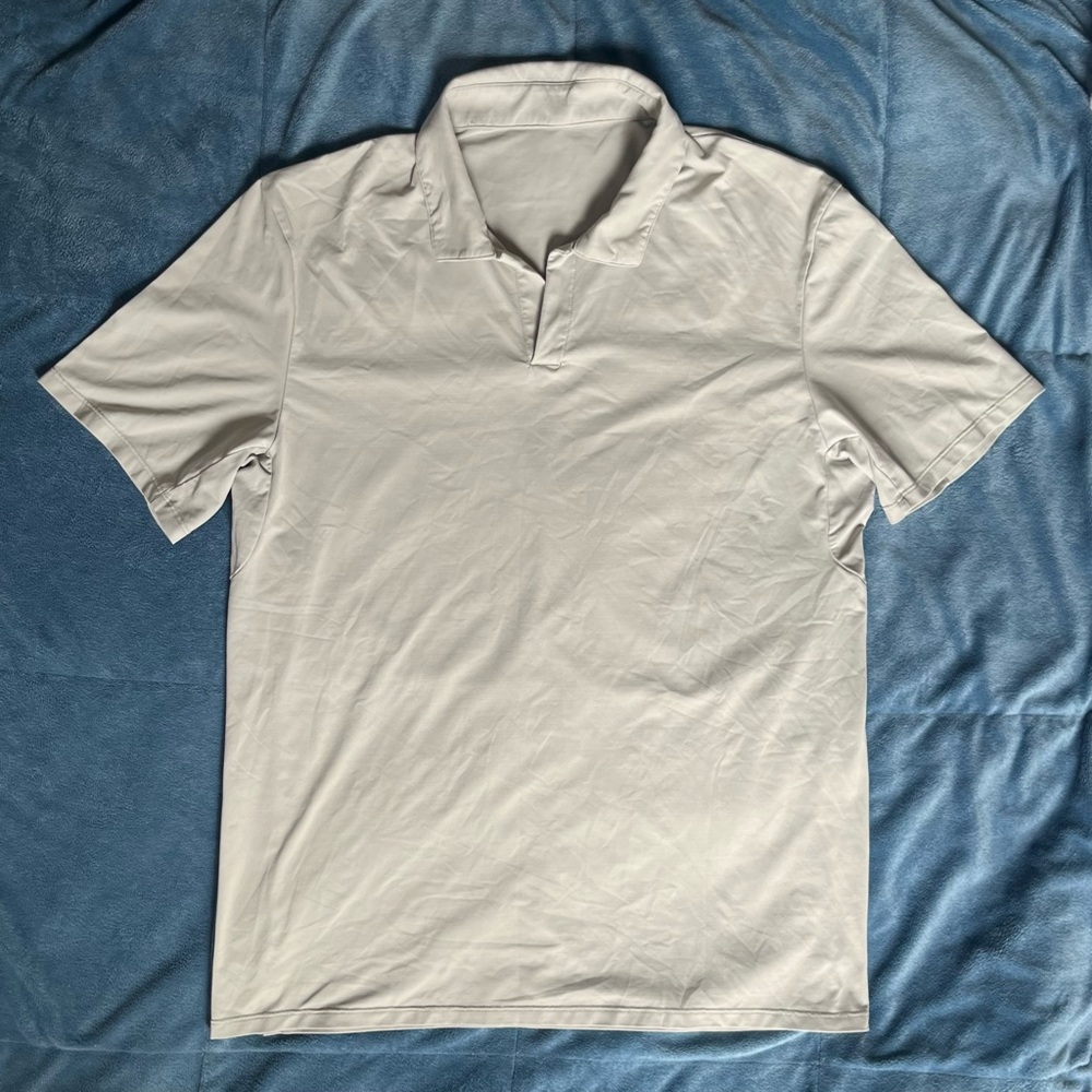 Men's Lululemon Ecru/Ivory Performance Polo Shirt Size M